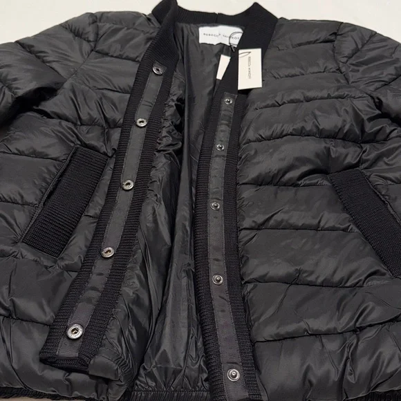 Rebecca Minkoff Black Quilted Puffer Jacket M NWT - Picture 7 of 12
